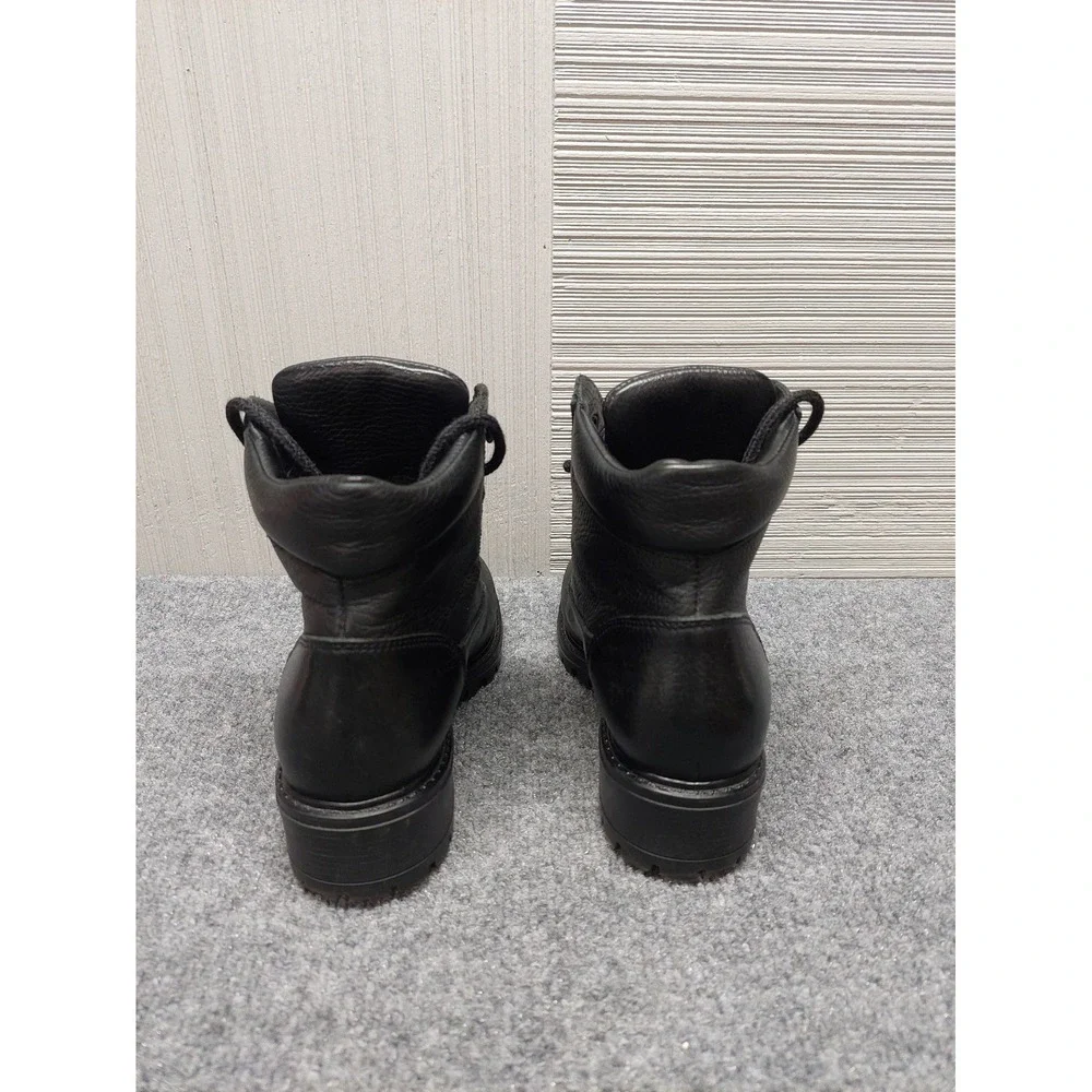 L L Bean Men Boot Shoe 7.5 Black Genuine Leather Lace Up Tactical Military Ankle